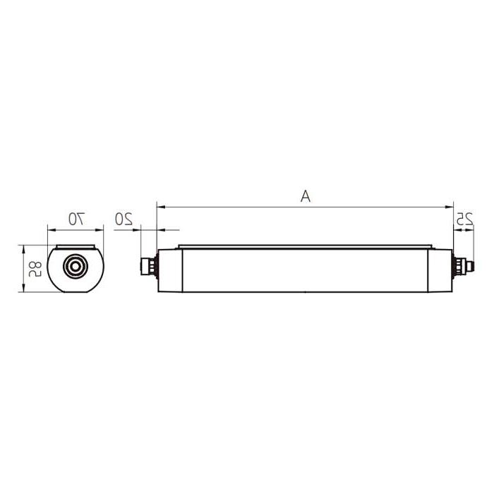 功率21W、尺寸 A= 510 mm x 70 mm、MQAL-36-LDN、A70241